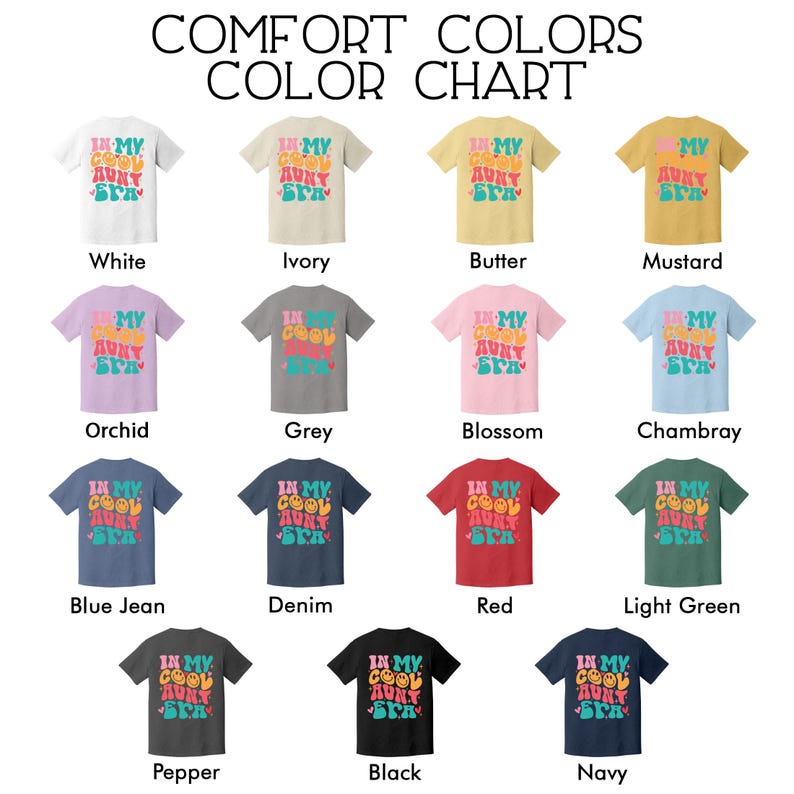 In My Cool Aunt Era Comfort Colors Shirt, Cool Aunts Club TShirt, Aunt Shirt, Auntie Shirts, Aunt Gift, Gift For Aunt, New Aunt Shirt Gift