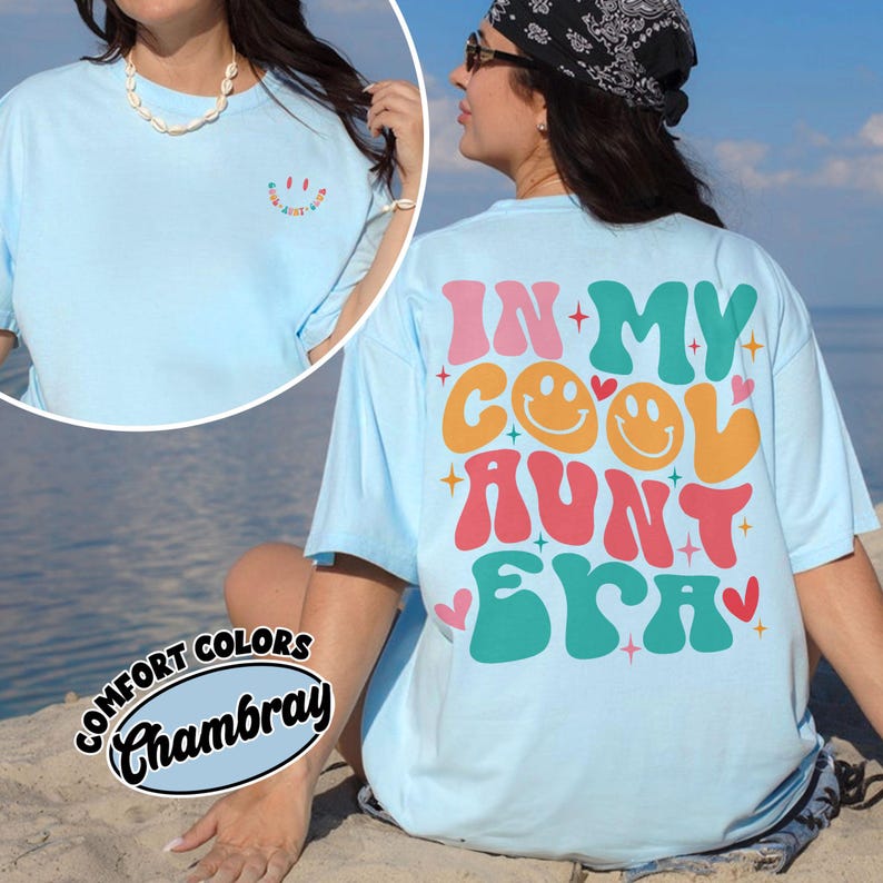 In My Cool Aunt Era Comfort Colors Shirt, Cool Aunts Club TShirt, Aunt Shirt, Auntie Shirts, Aunt Gift, Gift For Aunt, New Aunt Shirt Gift