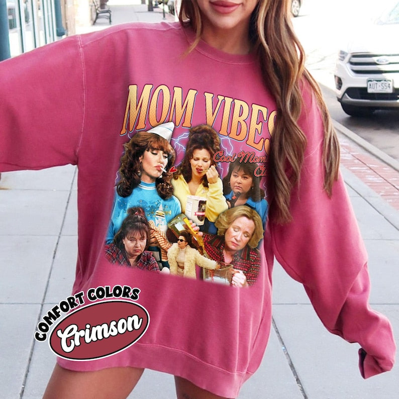 90’S Mom Vibes Comfort Colors Sweatshirt, Funny Mom Life Sweathirt, Cool Moms Club Crewneck, Mother's Day Gift, Cool Mom Gifts