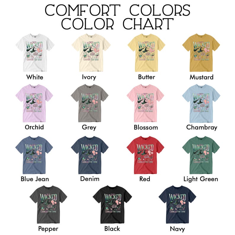 Wicked Change For Good Comfort Colors Shirt, Defy Gravity Broomstick Magic Wand, Wizard Movie Fan Shirt, Wicked Musical Fan Gift